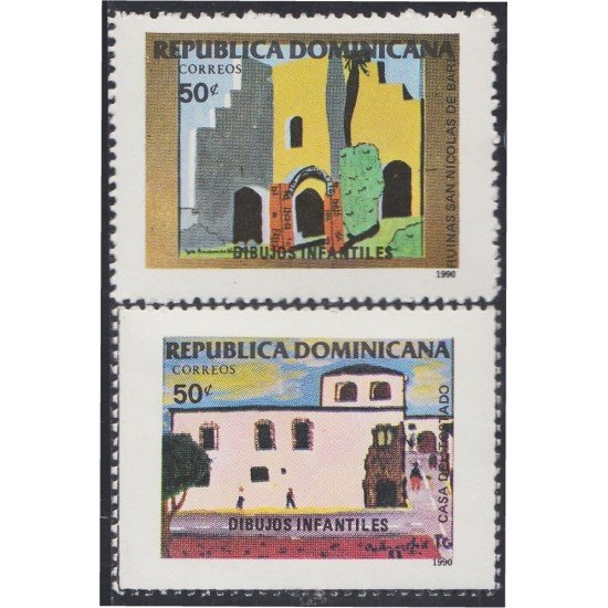 Rep. Dominicana 1082/83 1990 Dibujos infantiles MNH Rep. Dominicana 1082/83 1990 Dibujos infantiles MNH
