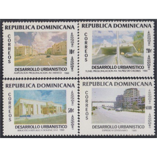 Rep. Dominicana 1071/74 1990 Desarrollo urbanístico MNH Rep. Dominicana 1071/74 1990 Desarrollo urbanístico MNH