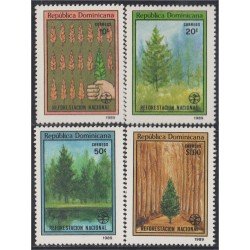 Rep. Dominicana 1067/70 1989 Reforestación Nacional árboles MNH Rep. Dominicana 1067/70 1989 Reforestación Nacional árboles MNH