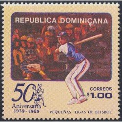Rep. Dominicana 1059 1989 50 Aniversario de pequeñas ligas de Béisbol MNH Rep. Dominicana 1059 1989 50 Aniversario de pequeñas ligas de Béisbol MNH