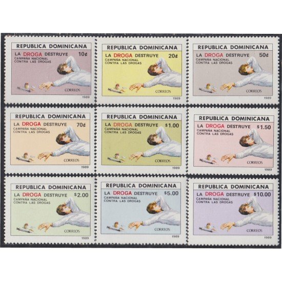 Rep. Dominicana 1055AJ 1989 Campaña Nacional contra las drogas MNH Rep. Dominicana 1055AJ 1989 Campaña Nacional contra las drogas MNH