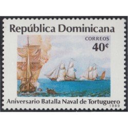 Rep. Dominicana 1055 1989 Aniversario Batalla Naval de Tortuguero Barcos Boats MNH Rep. Dominicana 1055 1989 Aniversario Batalla Naval de Tortuguero Barcos Boats MNH