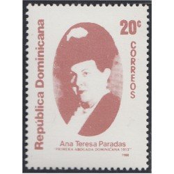 Rep. Dominicana 1053 1988 Ana Teresa Paradas MNH Rep. Dominicana 1053 1988 Ana Teresa Paradas MNH