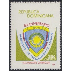 Rep. Dominicana 1052 1988 50 Aniversario de Organismo y Asesoramiento Técnico MNH Rep. Dominicana 1052 1988 50 Aniversario de Organismo y Asesoramiento Técnico MNH