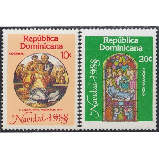 Rep. Dominicana 1050/51 1988 Navidad Christmas MNH Rep. Dominicana 1050/51 1988 Navidad Christmas MNH