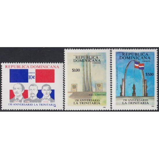 Rep. Dominicana 1046/48 1988 150 Aniversario La Trinitaria MNH Rep. Dominicana 1046/48 1988 150 Aniversario La Trinitaria MNH