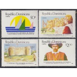 Rep. Dominicana 1042/45 1988 V Centenario del descubrimiento de América MNH Rep. Dominicana 1042/45 1988 V Centenario del descubrimiento de América MNH