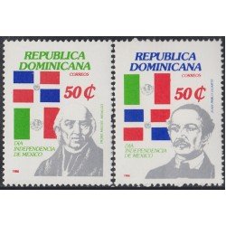 Rep. Dominicana 1040/41 1988 Padre Miguel Hidalgo y Juan Pablo Duarte México MNH Rep. Dominicana 1040/41 1988 Padre Miguel Hidalgo y Juan Pablo Duarte México MNH