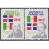 Rep. Dominicana 1040/41 1988 Padre Miguel Hidalgo y Juan Pablo Duarte México MNH