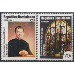 Rep. Dominicana 1035/36 1988 Centenario San Juan Bosco MNH Rep. Dominicana 1035/36 1988 Centenario San Juan Bosco MNH