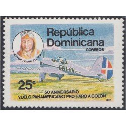 Rep. Dominicana 1030 1987 50 Aniversario vuelo panamericano pro-faro a Colón MNH Rep. Dominicana 1030 1987 50 Aniversario vuelo panamericano pro-faro a Colón MNH