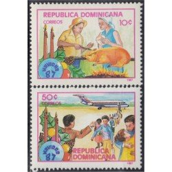 Rep. Dominicana 1025/26 1987 Navidad Chistmas MNH Rep. Dominicana 1025/26 1987 Navidad Chistmas MNH