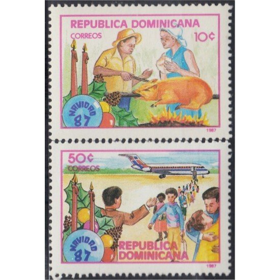 Rep. Dominicana 1025/26 1987 Navidad Chistmas MNH Rep. Dominicana 1025/26 1987 Navidad Chistmas MNH