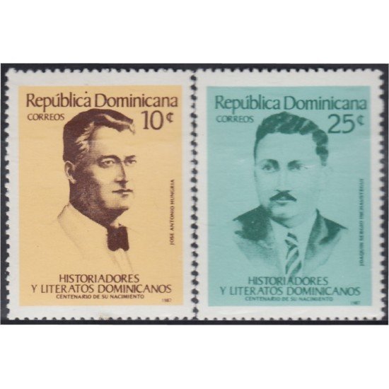 Rep. Dominicana 1020/21 1987 Historiadores y Literatos dominicanos MNH Rep. Dominicana 1020/21 1987 Historiadores y Literatos dominicanos MNH