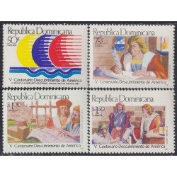 Rep. Dominicana 1015/18 1987 V Centenario del descubrimiento de América MNH Rep. Dominicana 1015/18 1987 V Centenario del descubrimiento de América MNH