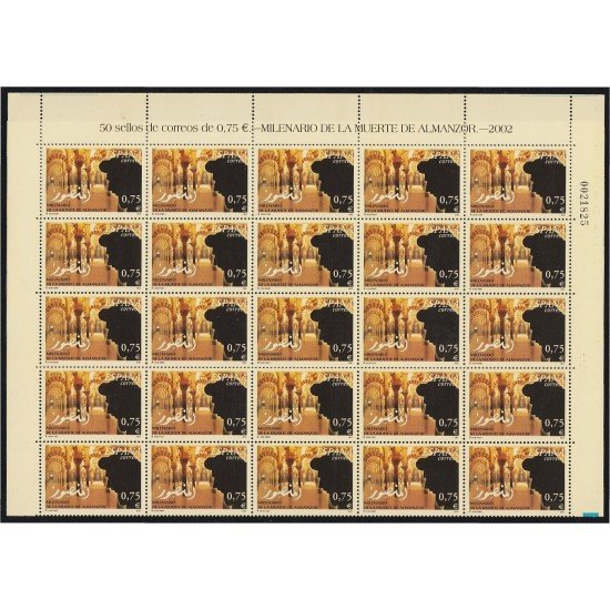 España Spain 3934 2002 Hoja completa Milenario de la muerte de Almanzor MNH España Spain 3934 2002 Hoja completa Milenario de la muerte de Almanzor MNH