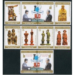 AJZ1 Santo Tomé  Nº 638/45 703/10  2001 Ajedrez MNH