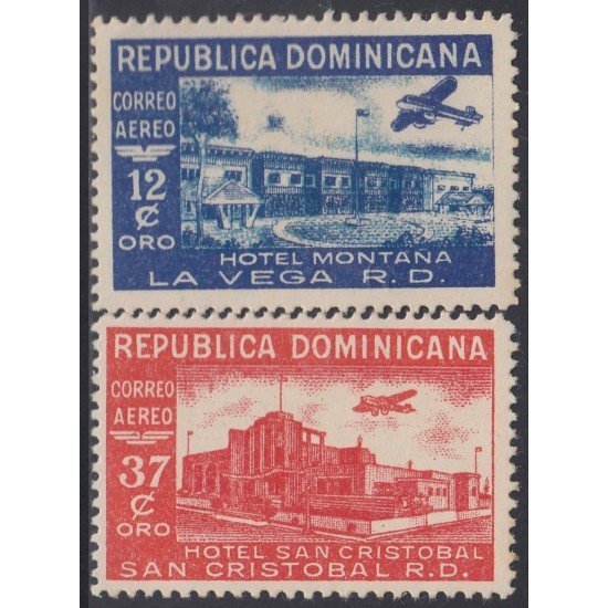 Rep. Dominicana A- 80/81 1950 Hotel Montana y Hotel San Cristóbal MNH Rep. Dominicana A- 80/81 1950 Hotel Montana y Hotel San Cristóbal MNH