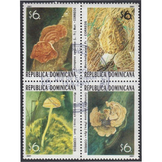 Rep. Dominicana 1452/55 2001 Flora Champiñones usados