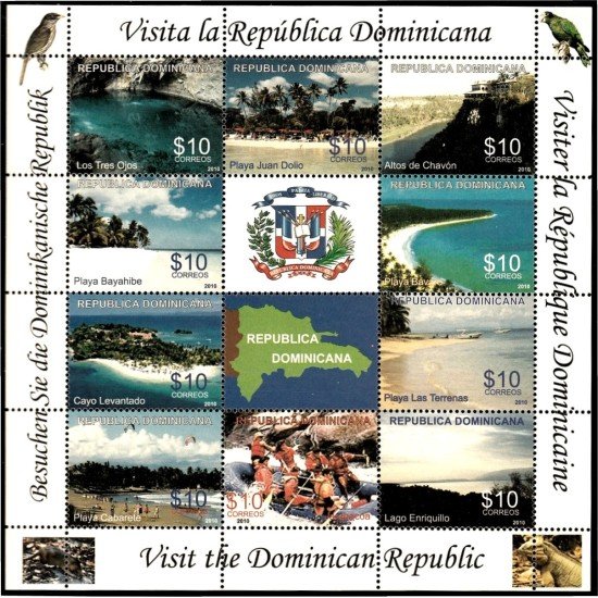 Rep. Dominicana 1611/20 2010 Turismo Playas Lagos MNH Rep. Dominicana 1611/20 2010 Turismo Playas Lagos MNH
