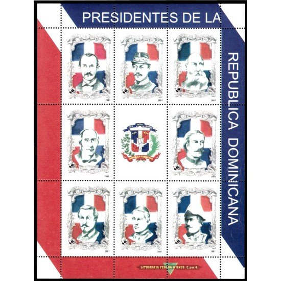 Rep. Dominicana 1460/67 2001 Presidentes de la República de Dominicana MNH Rep. Dominicana 1460/67 2001 Presidentes de la República de Dominicana MNH