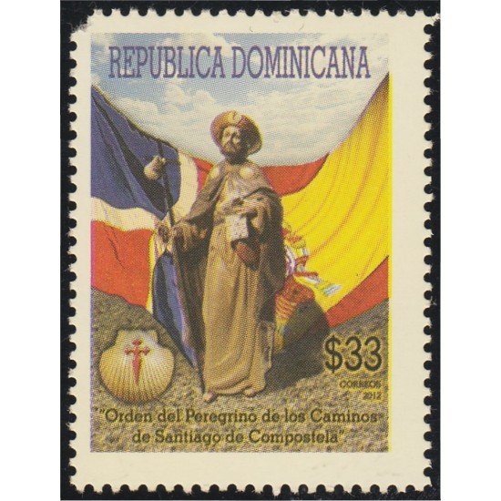 Rep. Dominicana 1653 2012 Orden del Pregrino de los Caminos de Santiago de Compostela MNH Rep. Dominicana 1653 2012 Orden del Pregrino de los Caminos de Santiago de Compostela MNH