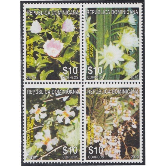 Rep. Dominicana 1639/42 2011 Flores flowers MNH Rep. Dominicana 1639/42 2011 Flores flowers MNH