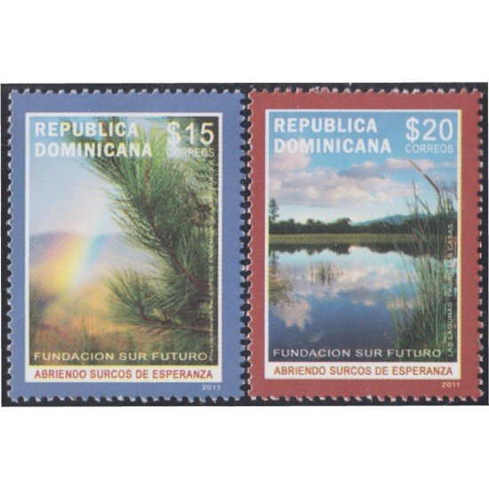 Rep. Dominicana 1631/32 2011 Fundación Sur Futuro Lagunas MNH Rep. Dominicana 1631/32 2011 Fundación Sur Futuro Lagunas MNH