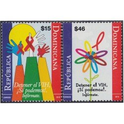 Rep. Dominicana 1622/23 2010 Campaña contra el VIH MNH Rep. Dominicana 1622/23 2010 Campaña contra el VIH MNH