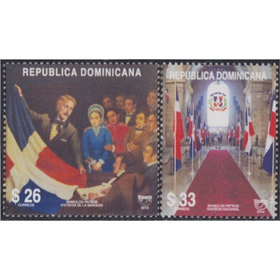 Rep. Dominicana 1608/09 2010 Símbolos Patrios Bandera MNH Rep. Dominicana 1608/09 2010 Símbolos Patrios Bandera MNH