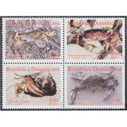 Rep. Dominicana 1584/87 2009 Fauna Crustáceos MNH Rep. Dominicana 1584/87 2009 Fauna Crustáceos MNH