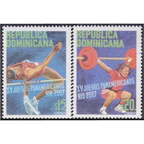 Rep. Dominicana 1522/23 2007 XV Juegos Panamericanos Río de Janeiro MNH Rep. Dominicana 1522/23 2007 XV Juegos Panamericanos Río de Janeiro MNH