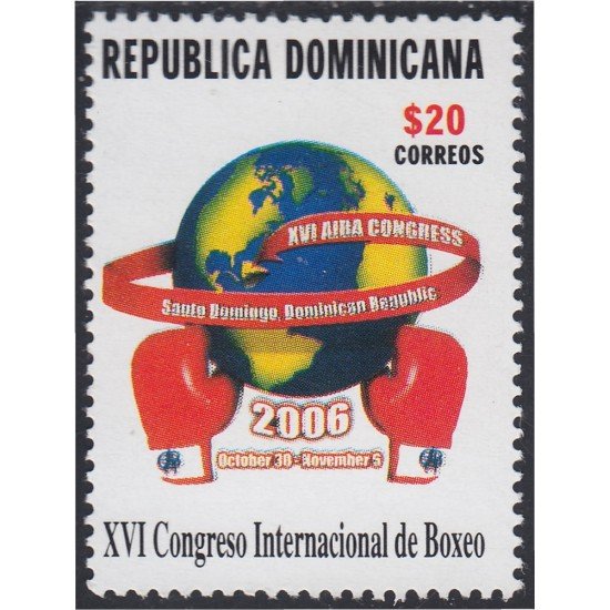 Rep. Dominicana 1510 2006 XVI Congreso Internacional de Boxeo MNH Rep. Dominicana 1510 2006 XVI Congreso Internacional de Boxeo MNH