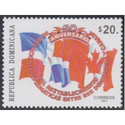 Rep. Dominicana 1498 2004 50 Aniversario de relaciones diplomáticas entre Dominicana - Canadá MNH Rep. Dominicana 1498 2004 50 Aniversario de relaciones diplomáticas entre Dominicana - Canadá MNH