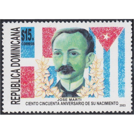 Rep. Dominicana 1491 2003 José Martí MNH Rep. Dominicana 1491 2003 José Martí MNH