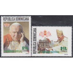 Rep. Dominicana 1488/89 2003 SS Juan Pablo II MNH Rep. Dominicana 1488/89 2003 SS Juan Pablo II MNH