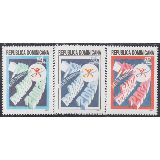 Rep. Dominicana 1481/83 2003 XIV Juegos Panamericanos MNH Rep. Dominicana 1481/83 2003 XIV Juegos Panamericanos MNH