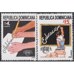 Rep. Dominicana 1478/79 2002 América Upaep Educación Alfabetización MNH Rep. Dominicana 1478/79 2002 América Upaep Educación Alfabetización MNH