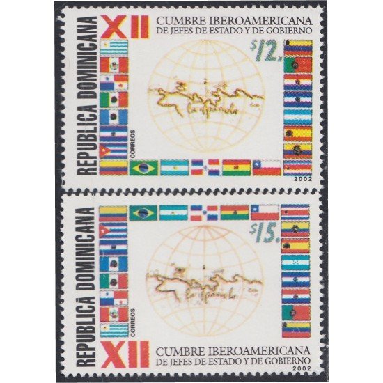 Rep. Dominicana 1474/75 2002 Cumbre Iberoamericana de Jefes de Estado y de Gobierno MNH Rep. Dominicana 1474/75 2002 Cumbre Iberoamericana de Jefes de Estado y de Gobierno MNH