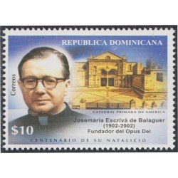 Rep. Dominicana 1473 2002 Josémaría Escrivá de Balaguer MNH Rep. Dominicana 1473 2002 Josémaría Escrivá de Balaguer MNH