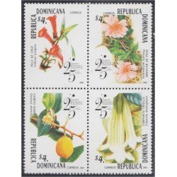 Rep. Dominicana 1456/59 2001 Jardín Botánico Nacional Flores Flowers MNH Rep. Dominicana 1456/59 2001 Jardín Botánico Nacional Flores Flowers MNH