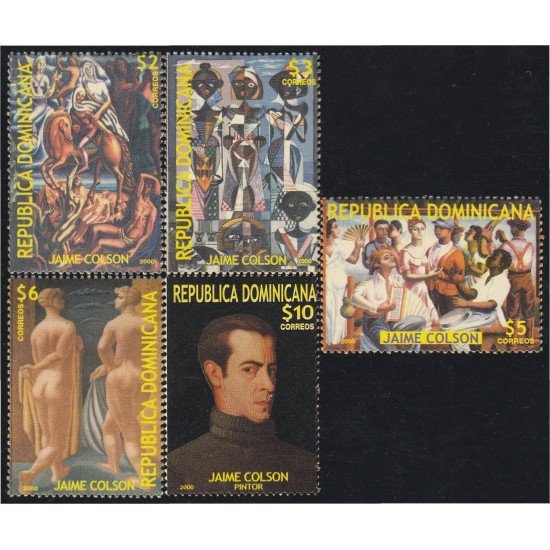 Rep. Dominicana 1438/42 2000 Obras de Jaime Colson MNH Rep. Dominicana 1438/42 2000 Obras de Jaime Colson MNH