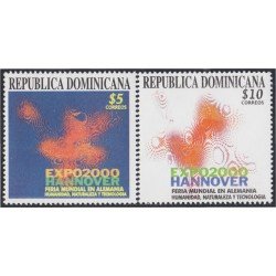 Rep. Dominicana 1432/33 2000 Hannover Feria Mundial en Alemania Humanidad Naturaleza Tecnología MNH Rep. Dominicana 1432/33 2000 Hannover Feria Mundial en Alemania Humanidad Naturaleza Tecnología MNH