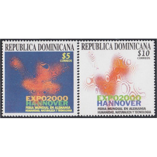 Rep. Dominicana 1432/33 2000 Hannover Feria Mundial en Alemania Humanidad Naturaleza Tecnología MNH