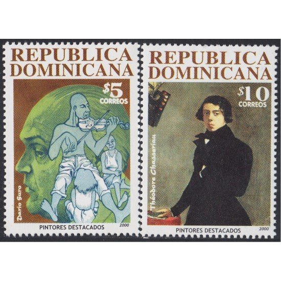 Rep. Dominicana 1429/30 2000 Pintores destacados Darió Saro Theodore Chasseriau MNH Rep. Dominicana 1429/30 2000 Pintores destacados Darió Saro Theodore Chasseriau MNH