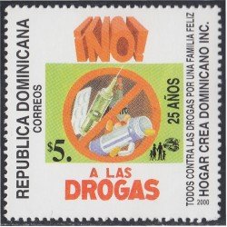 Rep. Dominicana 1418 2000 Campaña contra las Drogas MNH Rep. Dominicana 1418 2000 Campaña contra las Drogas MNH