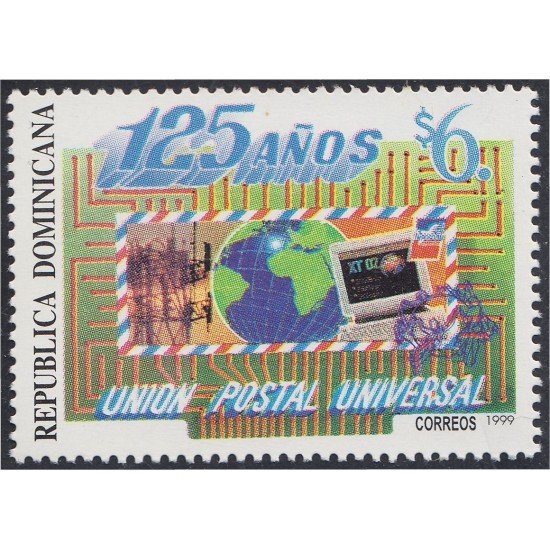 Rep. Dominicana 1399 1999 125 Años Unión Postal Universal MNH Rep. Dominicana 1399 1999 125 Años Unión Postal Universal MNH