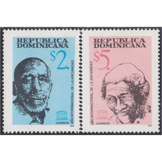 Rep. Dominicana 1394/95 1999 Año Internacional de la Ancianidad MNH Rep. Dominicana 1394/95 1999 Año Internacional de la Ancianidad MNH