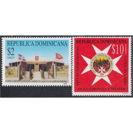 Rep. Dominicana 1373/74 1999 Orden de Malta MNH Rep. Dominicana 1373/74 1999 Orden de Malta MNH