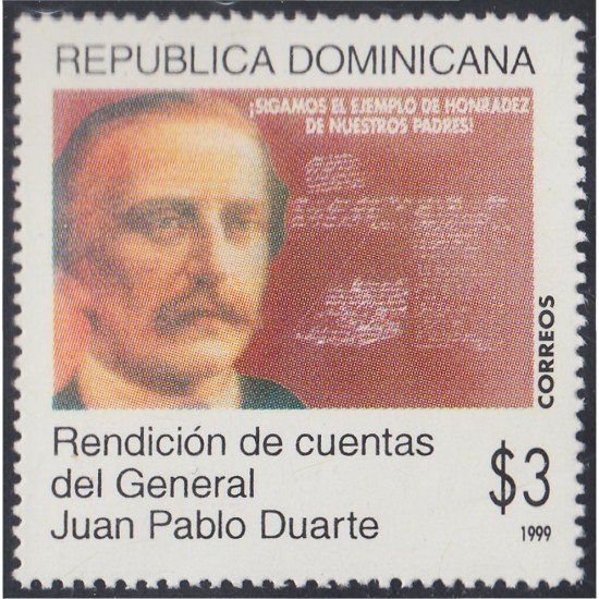 Rep. Dominicana 1364 1999 Gral. Juan Pablo Duarte MNH Rep. Dominicana 1364 1999 Gral. Juan Pablo Duarte MNH